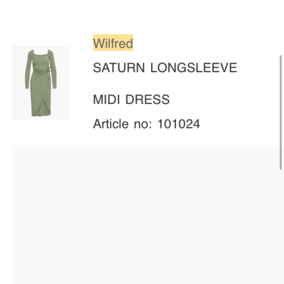 Wilfred Saturn Long Sleeve Midi Dress (3 for $45) - Picture 4 of 4